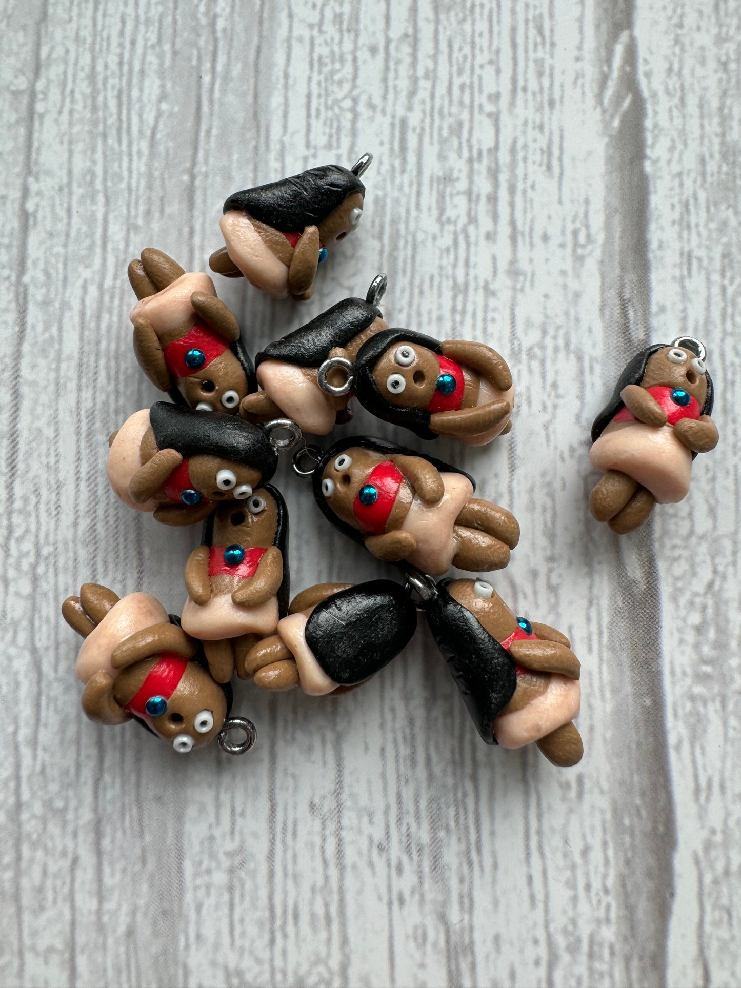 Polynesian Princess, Stitch Marker, Charm