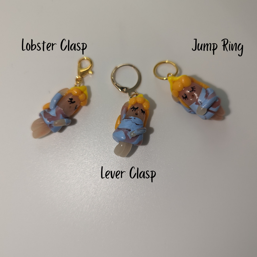 Tired Princess - Stitch Marker, Charm