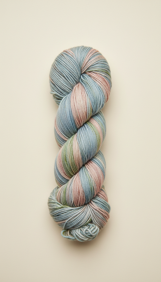 Mist Blue merino-alpaca skein