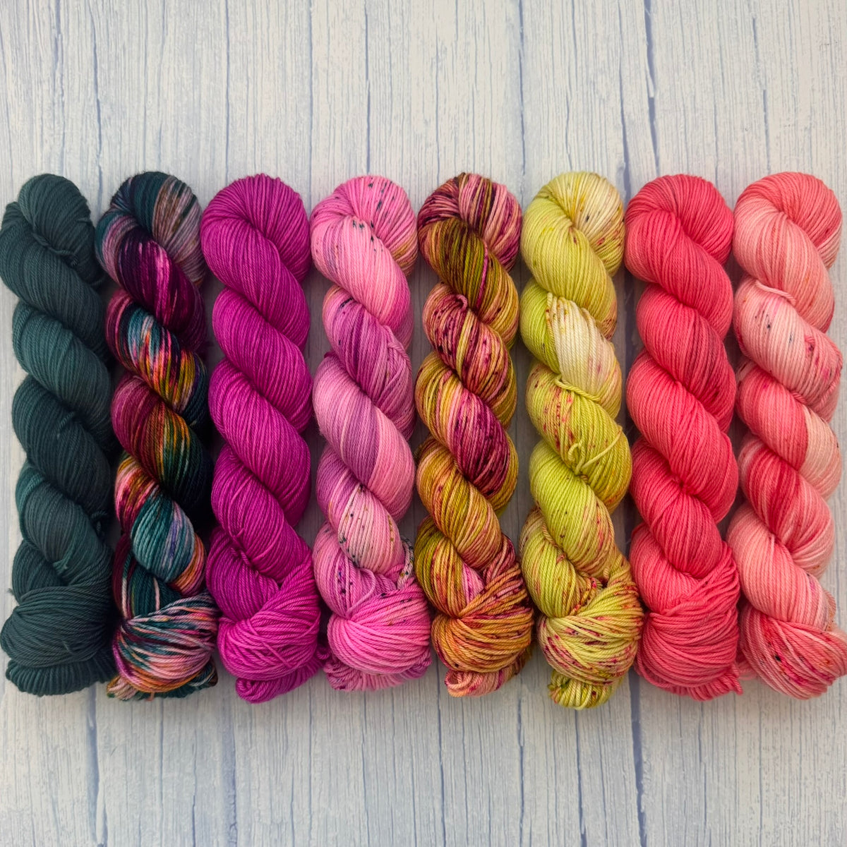 Bayou Adventure - eight 50g skeins in Princess Sock