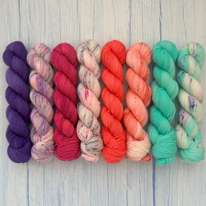 KALeidoscope of Progress - eight 50g skeins in Princess Sock