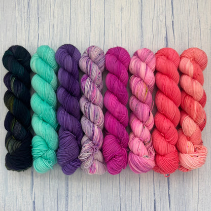 Park Day - eight 50g skeins in Princess Sock