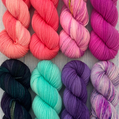 Park Day - eight 50g skeins in Princess Sock