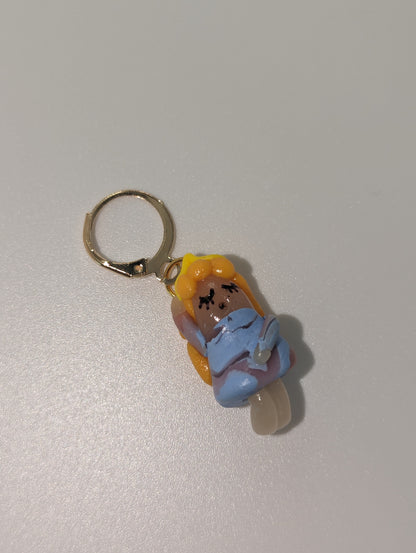 Tired Princess - Stitch Marker, Charm
