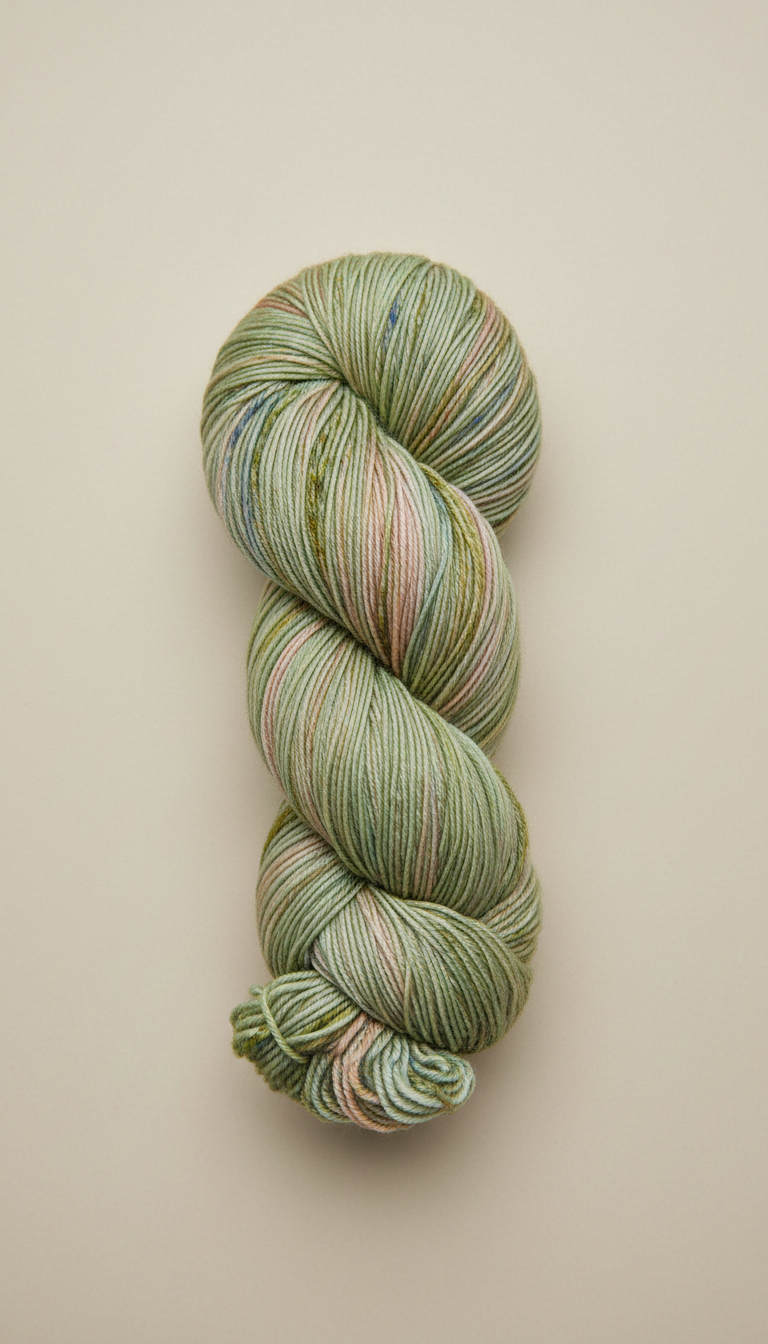 Sage Green silk-merino blend skein